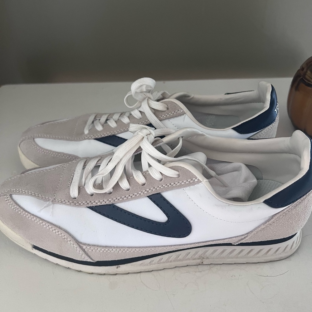Tretorn White and Navy Women's Sneakers